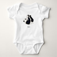 Combinaison de bébé Panda avec nom de bébé
