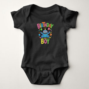 Body Combinaison de bébé pour garçon avec un monstre mi