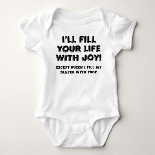 Body Combinaison drôle remplie de joie et de caca