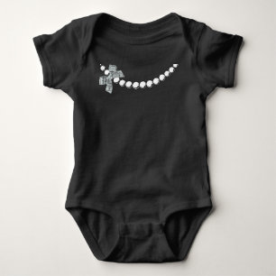 Body Combinaison du Jersey de bébé de perle et d'arc