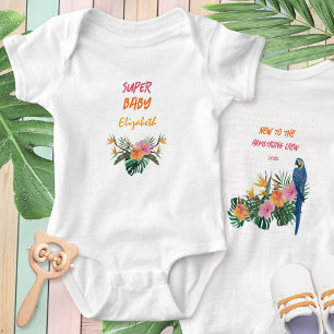 Body Combinaison exotique tropicale SUPER BABY Perroque