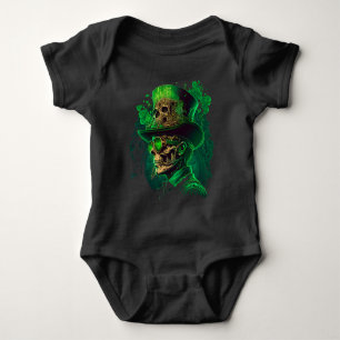Body Combinaison noire bébé squelette Saint-Patrick