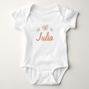 Body Combinaison Papillon Bébé avec T-Shirt à Nom
