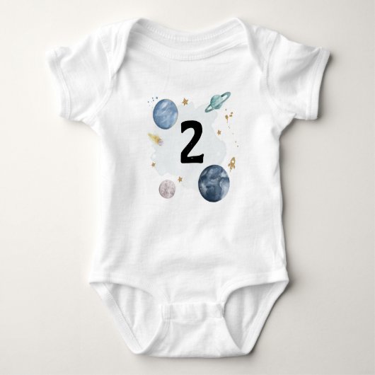 Body Combinaison Space Birthday Planets Galaxy 2 Deux C (Devant)