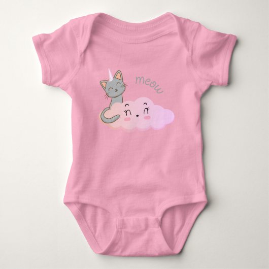 Body combinaisons bébé unicat cloud meow (Devant)
