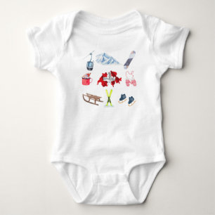 Body Combo Voyage d'hiver suisse Bodysuit bébé