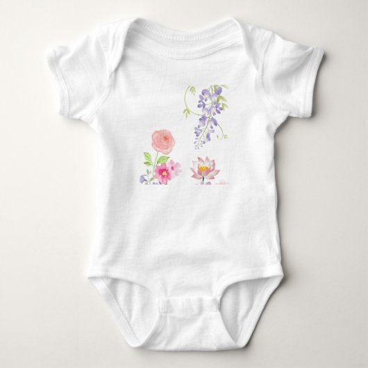Body “Conception aquarelle de jardin aux douces florais (Devant)