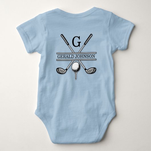 Body Conception de monogramme de golf personnalisée (Dos)