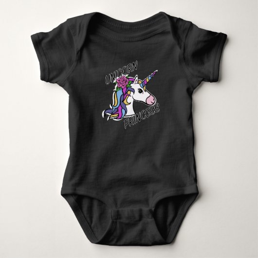 Body Conception de princesse licorne - Bodysuit en jers (Devant)