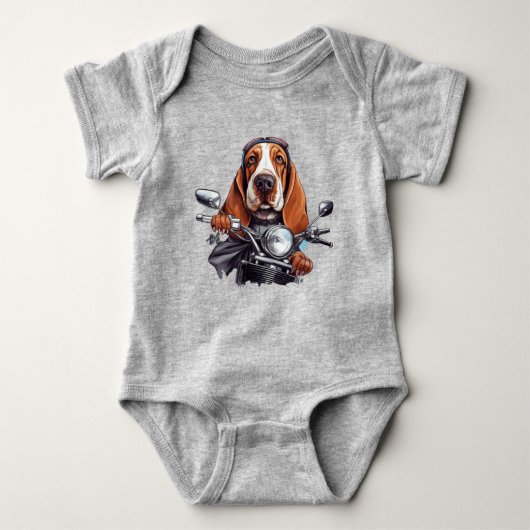 Body Cool chien biker, joli basset hound chien conducte (Devant)