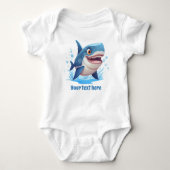 Body Cool plage requin ajouter texte garçon bébé garçon (Devant)