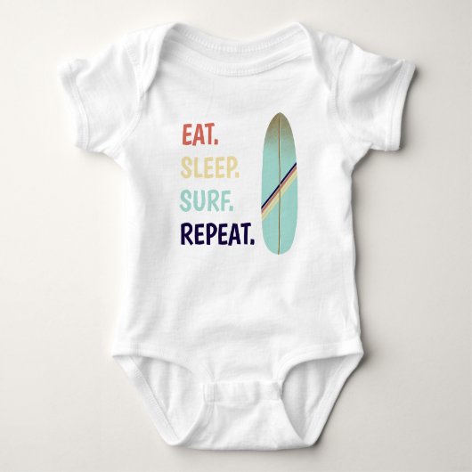 Body Cool Retro Vintage Blue Surboard Surf (Devant)