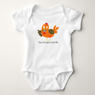 Body Coq drôle w/Mustache d'animal de ferme