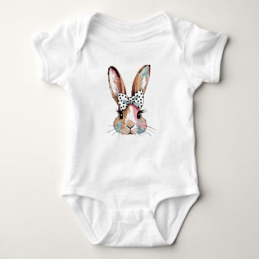 Body Coquette Bow Bunny Bodysuits de Pâques et une pièc (Devant)