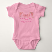 Body Coquette Florale Bébé Fille Ruban Rose (Devant)