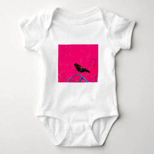 Body Corbeau rose chaud Corbeau Oiseau noir (Devant)