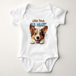 Body Corgi Baby Grow Petits Pattes Grand Cœur