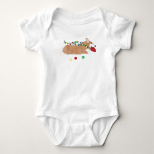 Body Corgi Holiday Baby Bodysuit