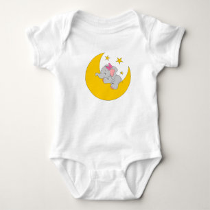 Body corps de bébé avec mignon éléphant de dessin animé