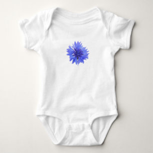 Body Costume BabyBody avec design de fleurs bleues