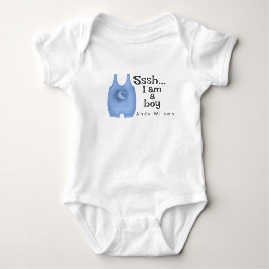 Body Costume Bébé Bébé bleu mignon Garçon (Devant)
