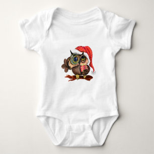 Body Costume bébé de Noël Petit hibou avec cadeau