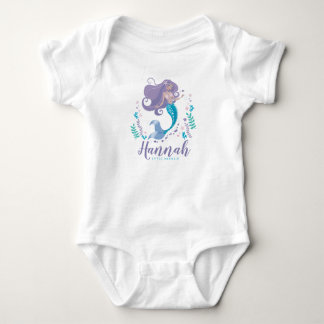 Body Costume bébé fille jolie petite sirène Nom propre