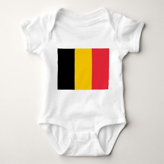 Body Costume bébé patriotique avec drapeau Belgique (Devant)