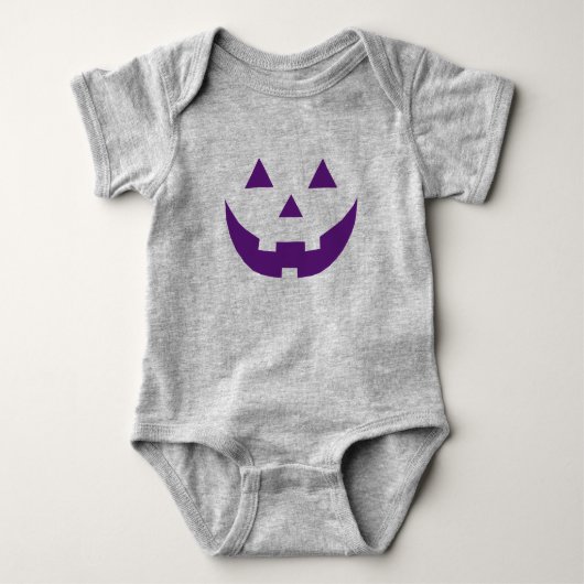 Body Costume citrouille Halloween violet Jack-o'-lanter (Devant)