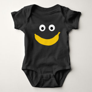 Body Costume de bébé amusant avec sourire banane jaune