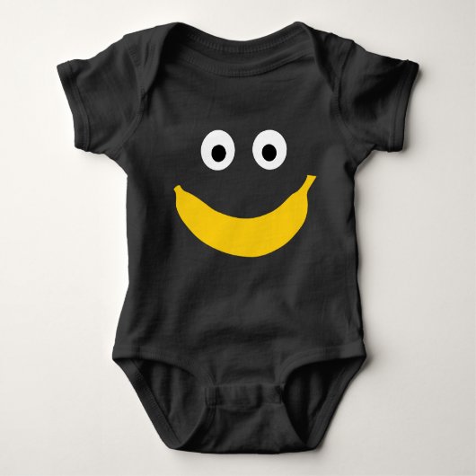 Body Costume de bébé amusant avec sourire banane jaune (Devant)