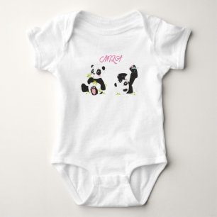 Body Costume de bébé avec de mignons pandas