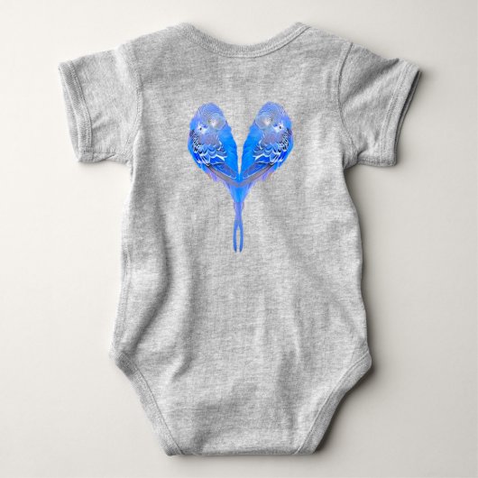 Body Costume de bébé bleu bougie (Dos)