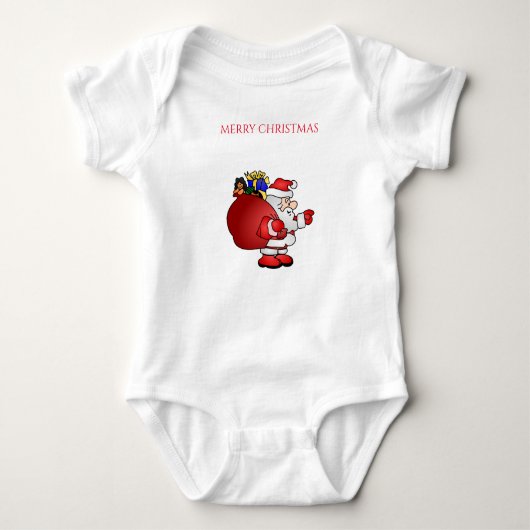 Body Costume de bébé maillot de Noël Père Noël. (Devant)