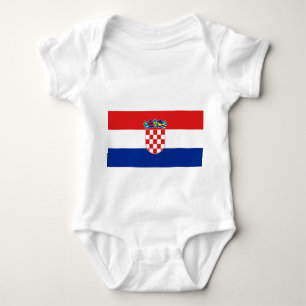 Body Costume de bébé patriotique avec drapeau Croatie