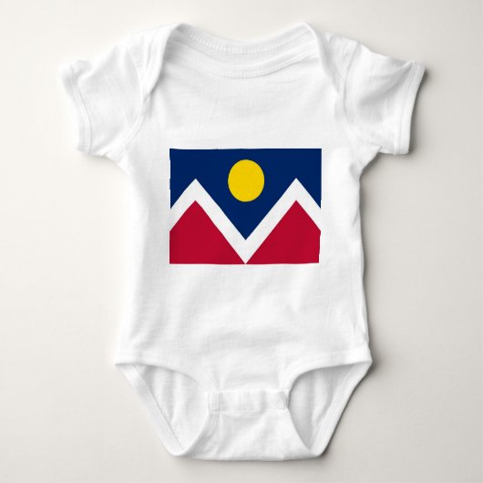 Body Costume de bébé patriotique avec drapeau de Denver (Devant)
