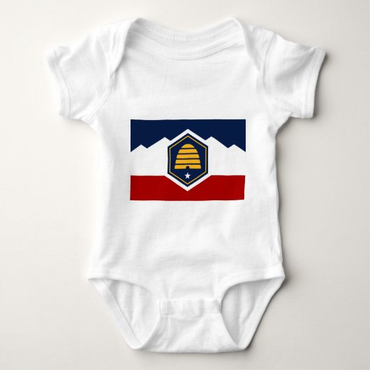 Body Costume de bébé patriotique avec drapeau de l'Utah (Devant)