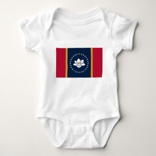 Body Costume de bébé patriotique avec drapeau du Missis