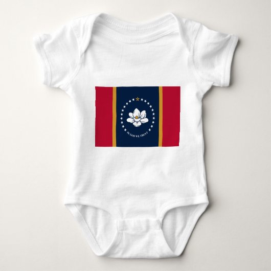 Body Costume de bébé patriotique avec drapeau du Missis (Devant)