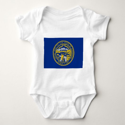 Body Costume de bébé patriotique avec drapeau du Nebras (Devant)