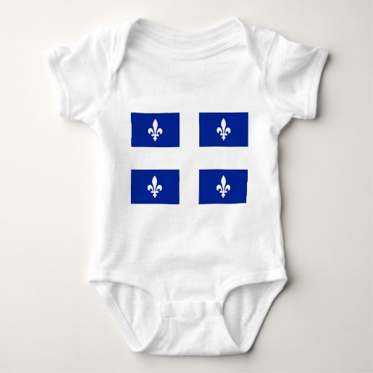 Body Costume de bébé patriotique avec drapeau du Québec (Devant)