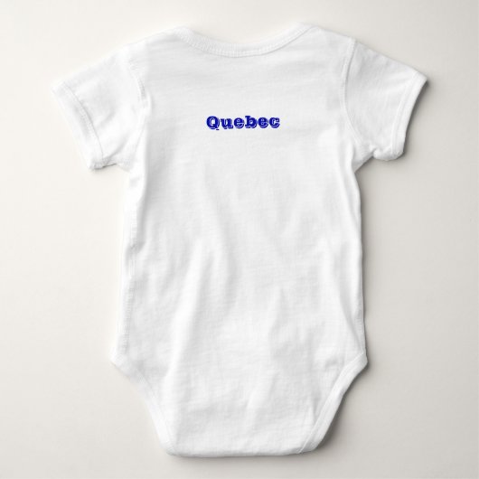 Body Costume de bébé patriotique avec drapeau du Québec (Dos)