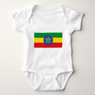 Body Costume de bébé patriotique avec drapeau Ethiopie