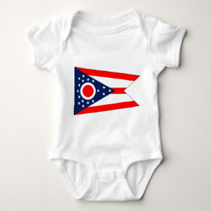 Body Costume de bébé patriotique avec drapeau Ohio, USA