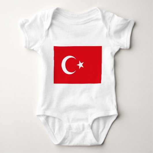 Body Costume de bébé patriotique avec drapeau Turquie (Devant)