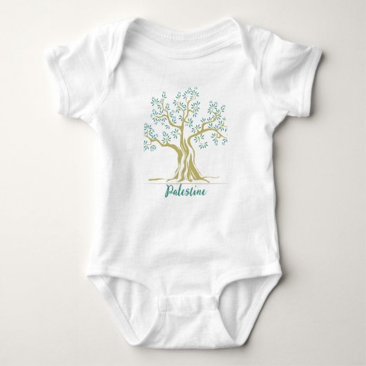 Body Costume de bébé personnalisé Palestine Olive Tree (Devant)