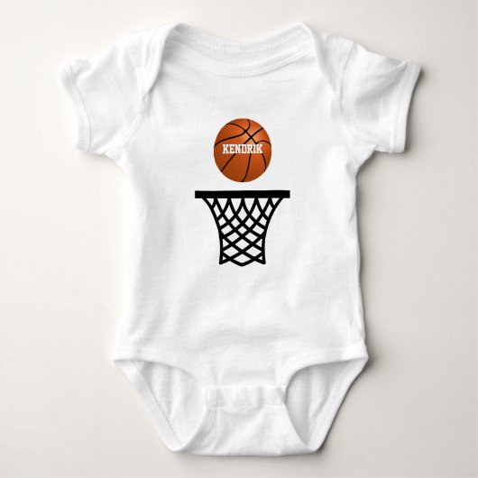 Body Costume personnalisé pour bébé de basket-ball (Devant)