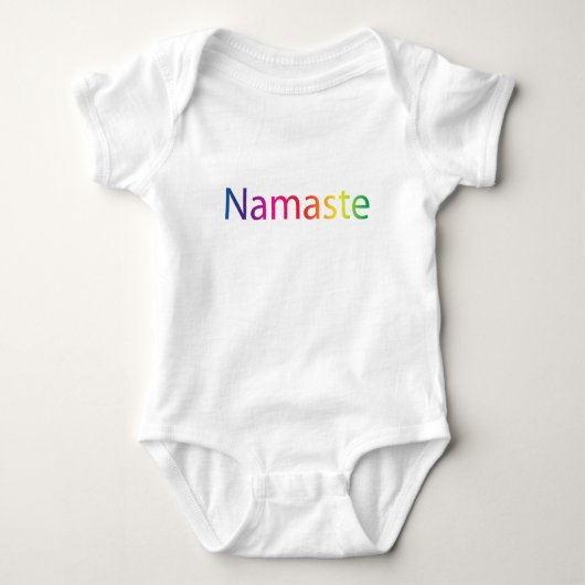 Body Coton organique Onsie de Namaste d'arc-en-ciel (Devant)