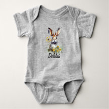 Couleur d'eau Bunny Dandelion Baby Jersey Bodysuit