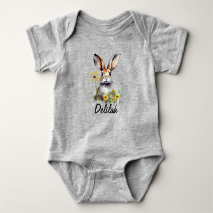 Body Couleur d'eau Bunny Dandelion Baby Jersey Bodysuit